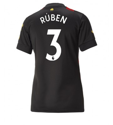 Manchester City Ruben Dias #3 Bortedrakt Kvinner 2022-23 Kortermet